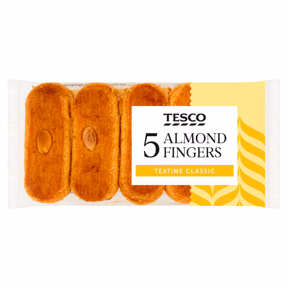 Tesco Almond Fingers Sponge Cakes 5 Pack