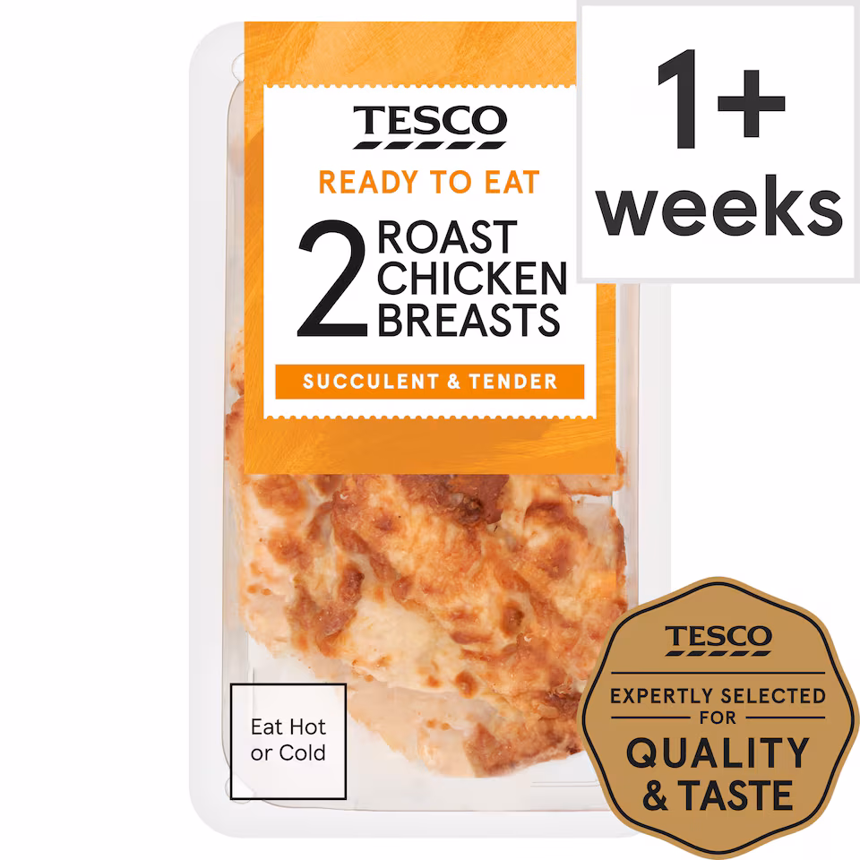 Tesco 2 Roast Cooked Chicken Breast Fillets 245 G