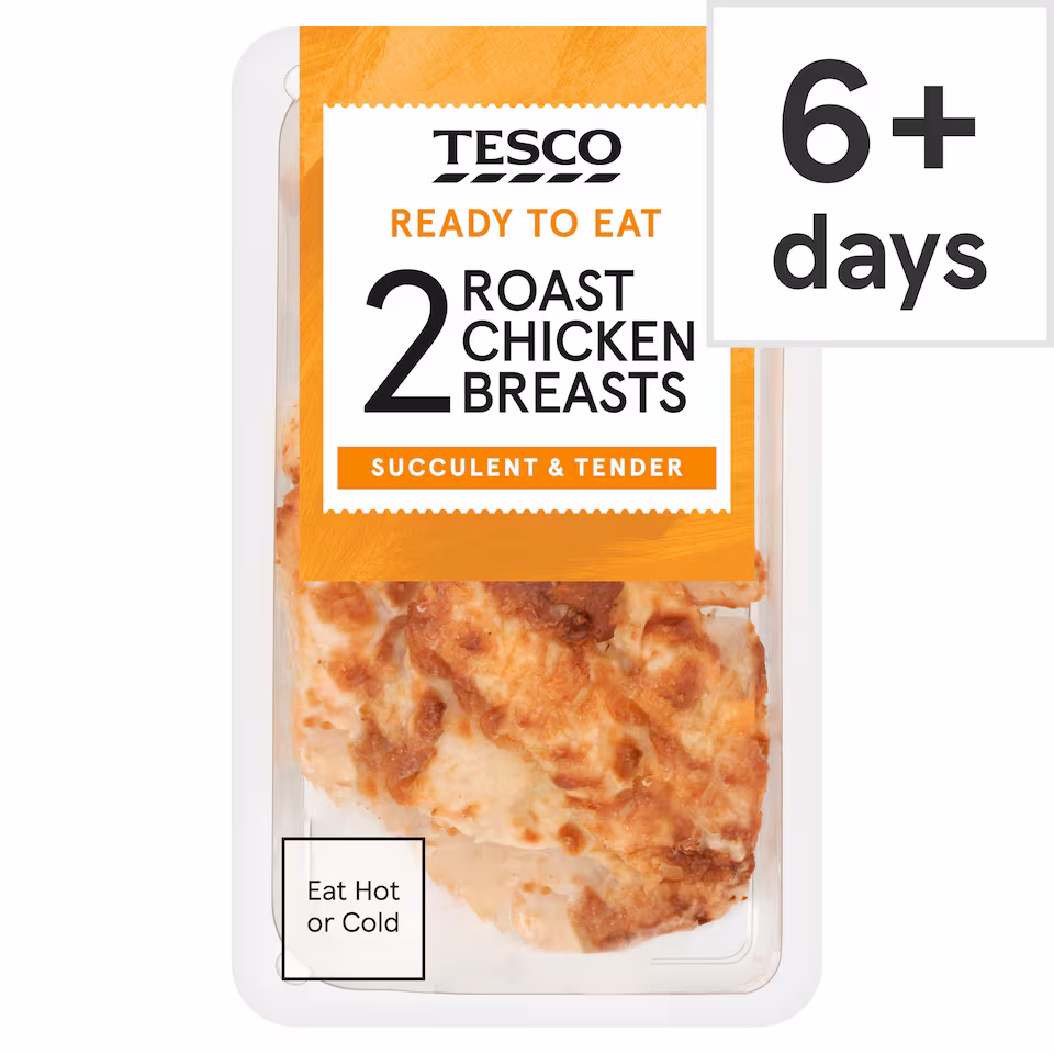 Tesco 2 Roast Cooked Chicken Breast Fillets 245 G