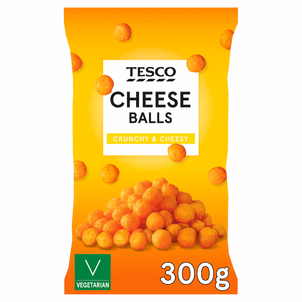 Tesco Cheese Balls Snacks 300G