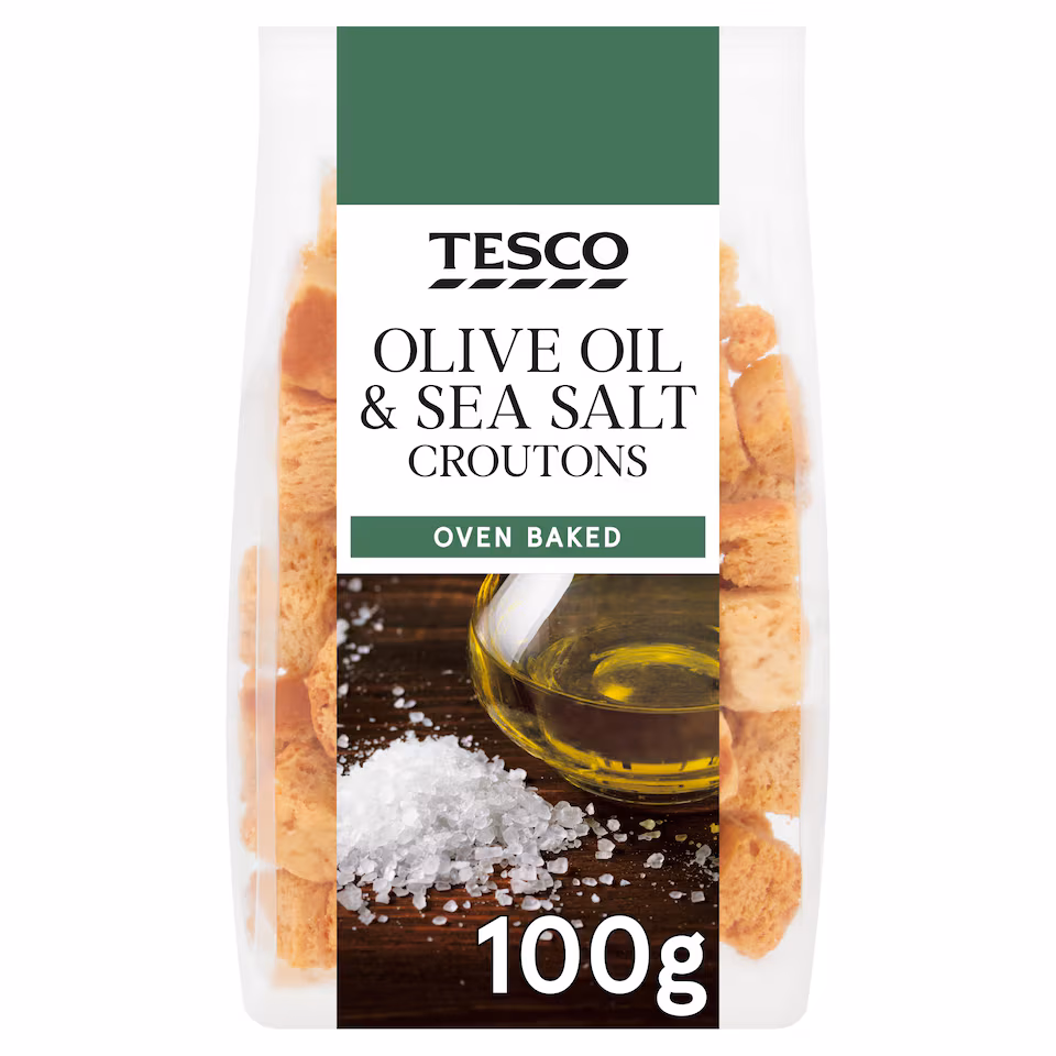 Tesco Olive Oil & Sea Salt Croutons 100G