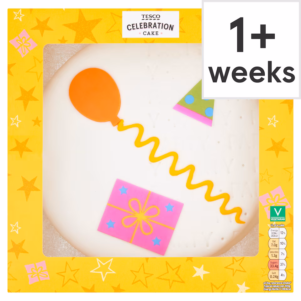 Tesco Celebration Cake - Buttercream and Raspberry Jam