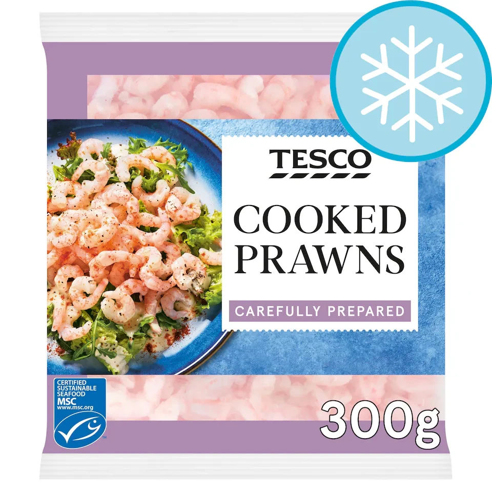 Tesco Cooked & Peeled Prawns 300G