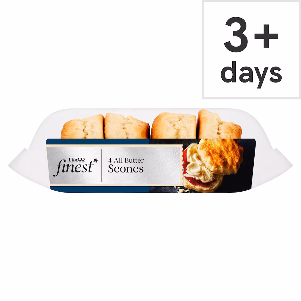 Tesco Finest All Butter Scones 4 Pack