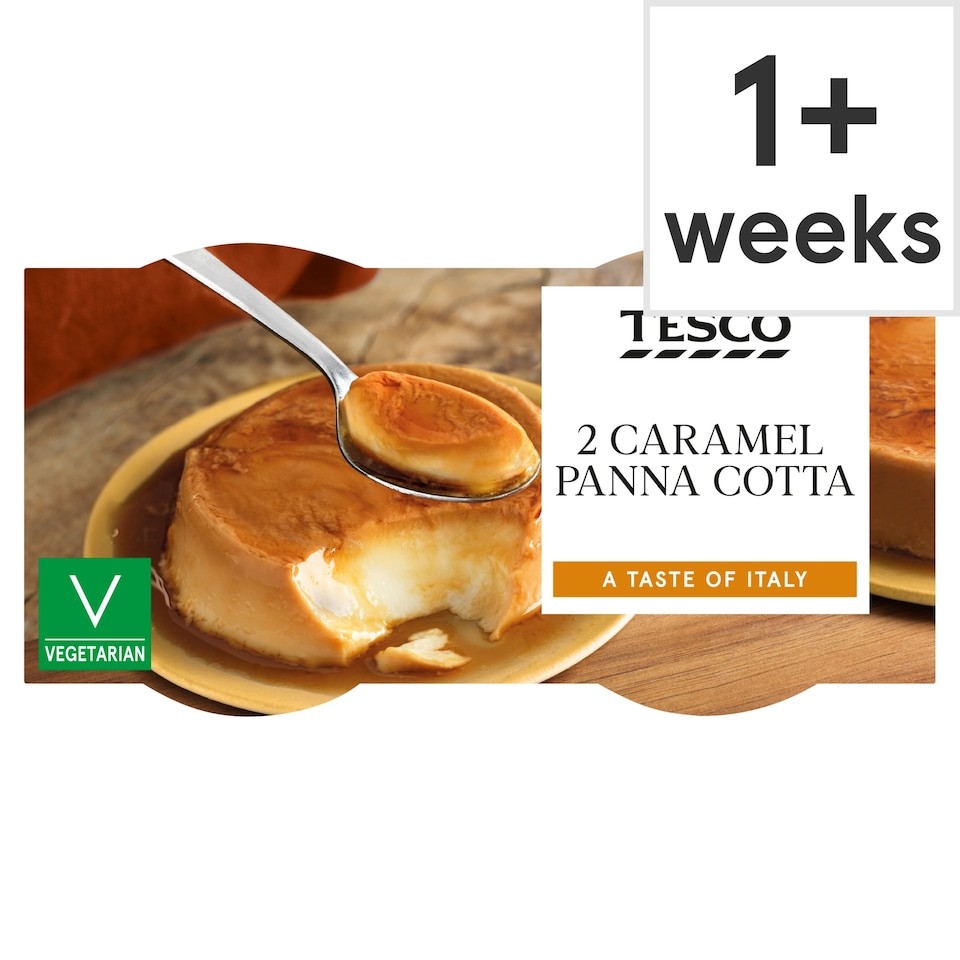 Tesco Caramel Panna Cotta Dessert 2 X120g