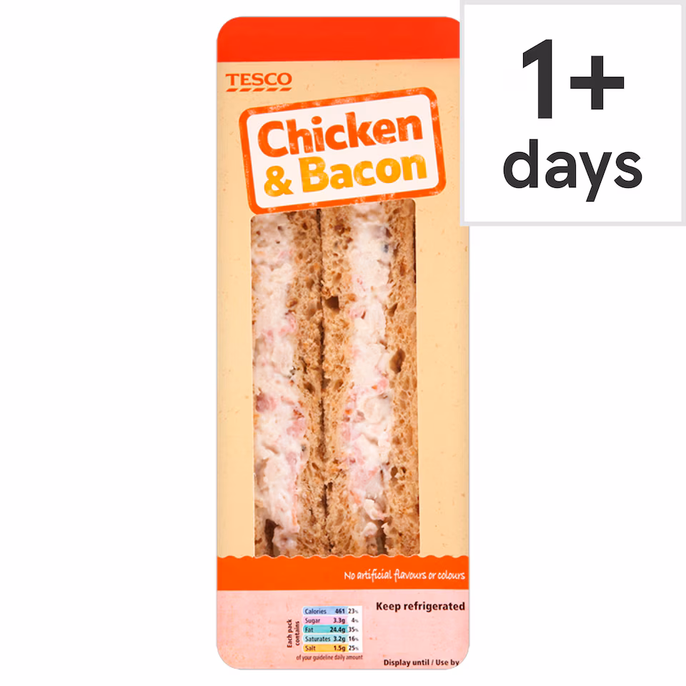 Tesco Chicken & Bacon Sandwich (C)