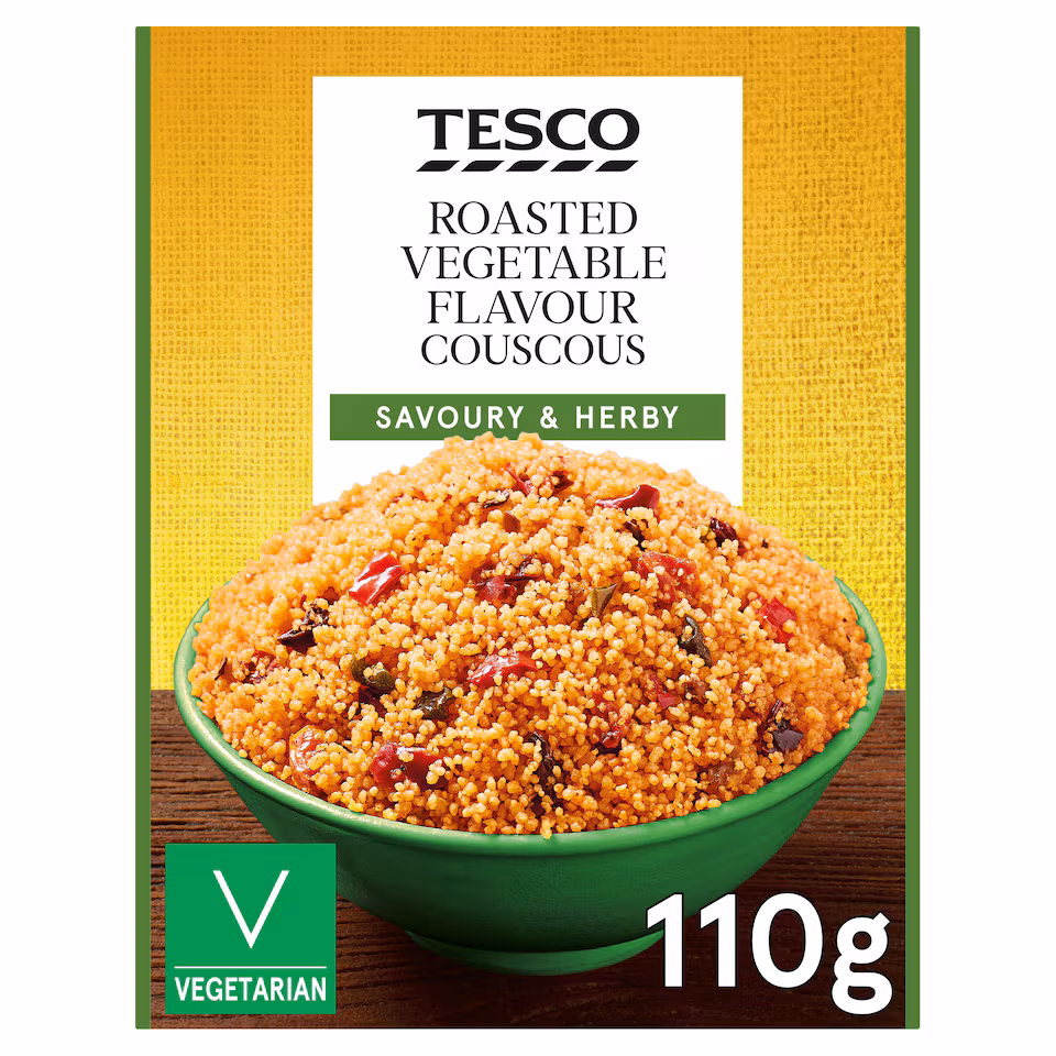 Tesco Roasted Vegetable Flavour Couscous 110G