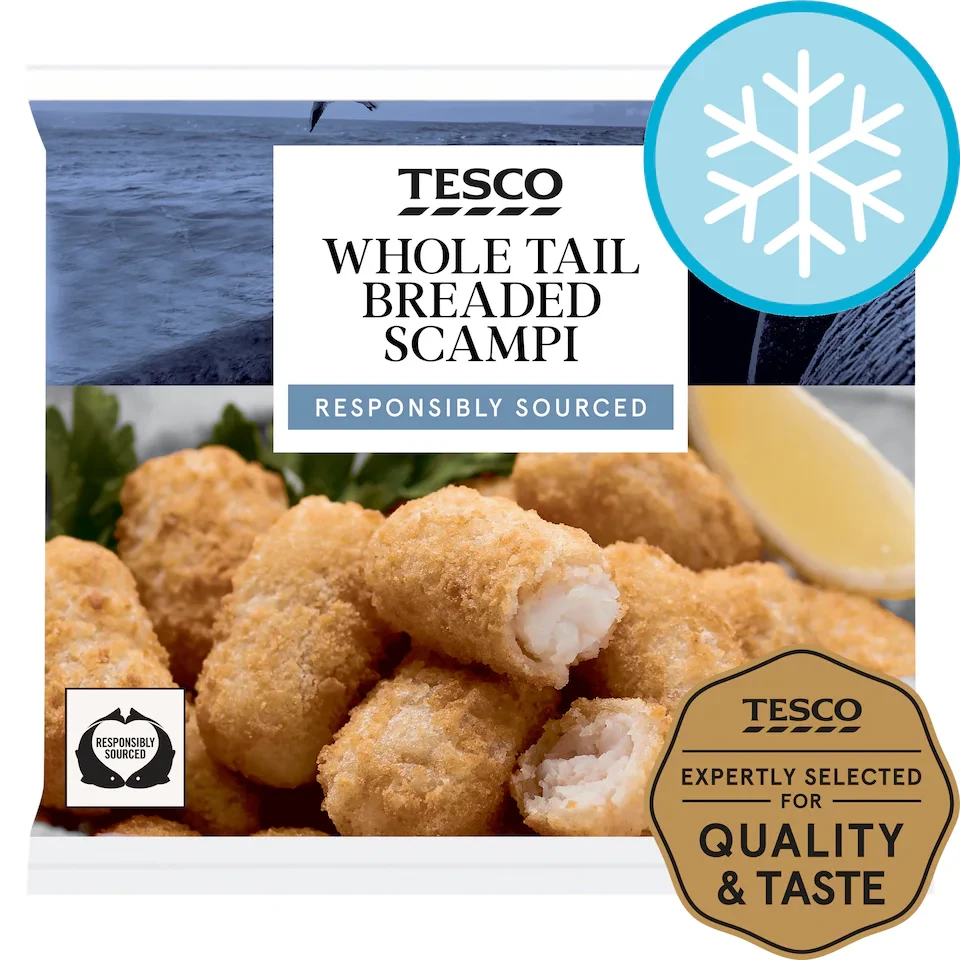 Tesco Wholetail Breaded Scampi 280G
