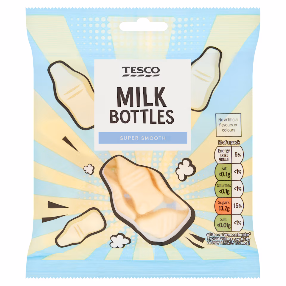Tesco Milk Bottles 75G