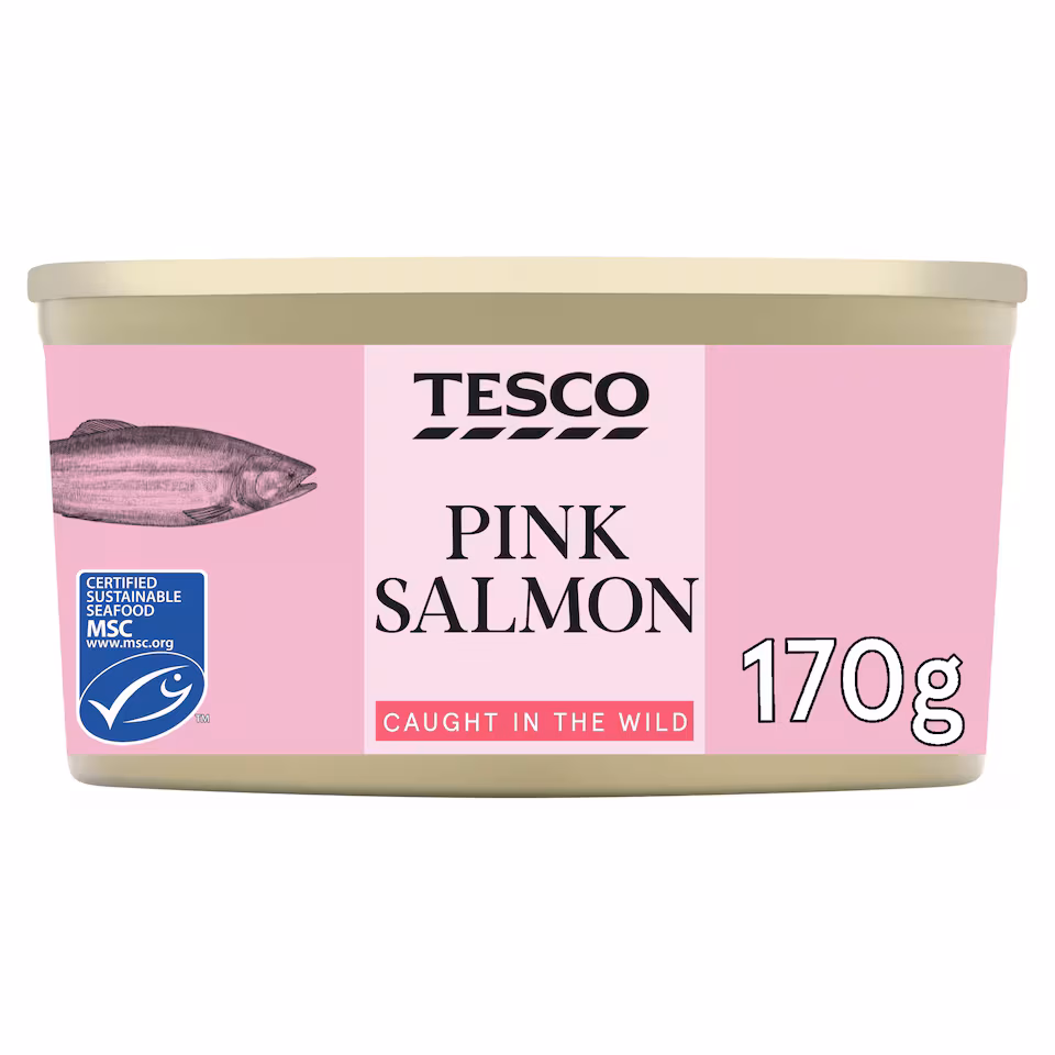 Tesco Skinless Boneless Wild Pacific Pink Salmon 170G