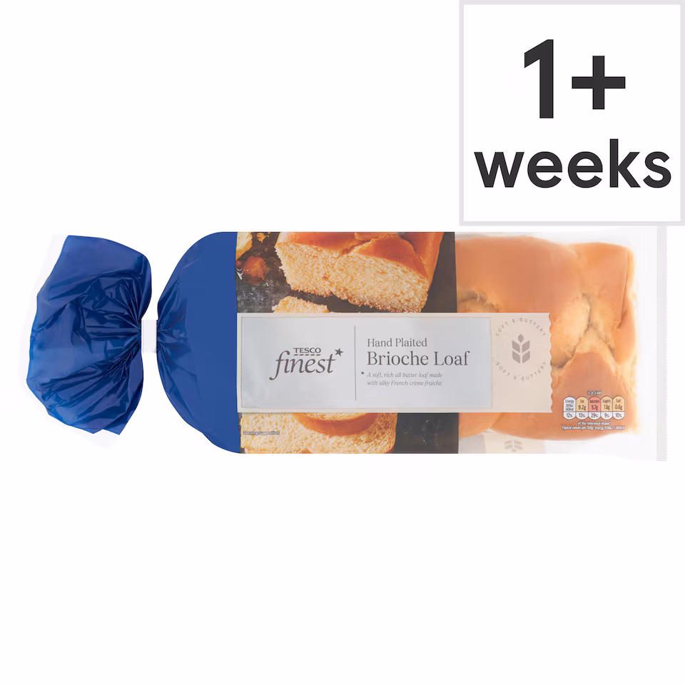Tesco Finest Hand Plaited Brioche Loaf 400g
