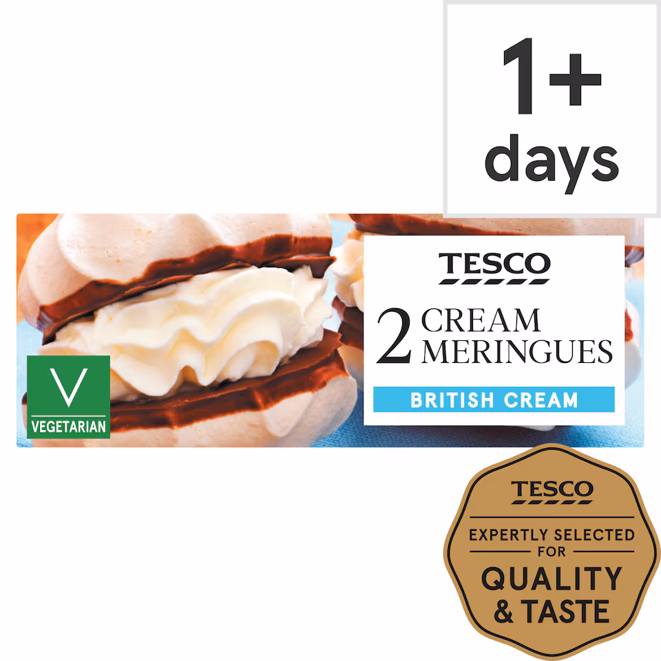 Tesco Fresh Cream Meringues 2 Pack
