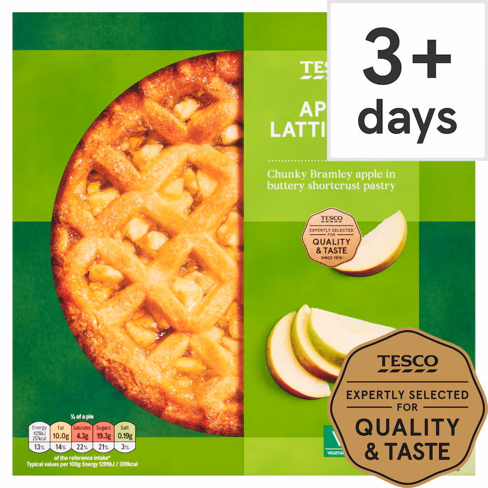 Tesco Apple Lattice Pie 500G