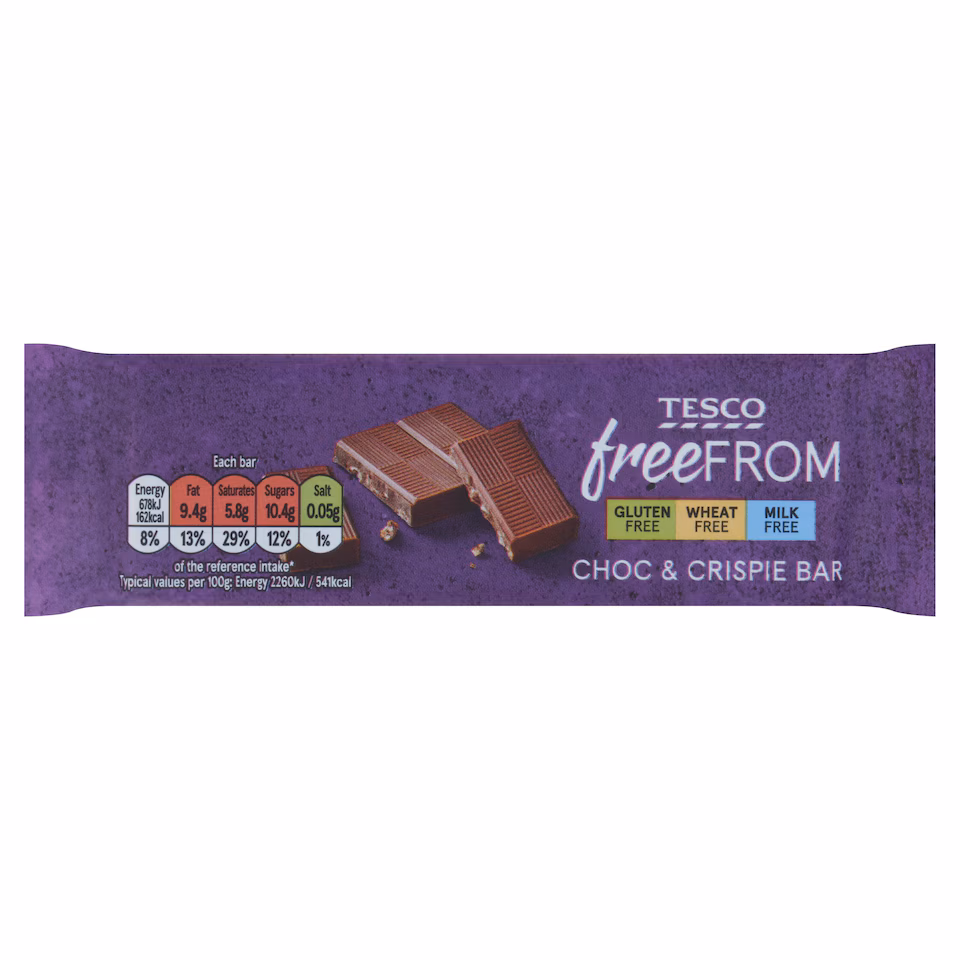Tesco Free From Chocolate & Crispie Bar 30G