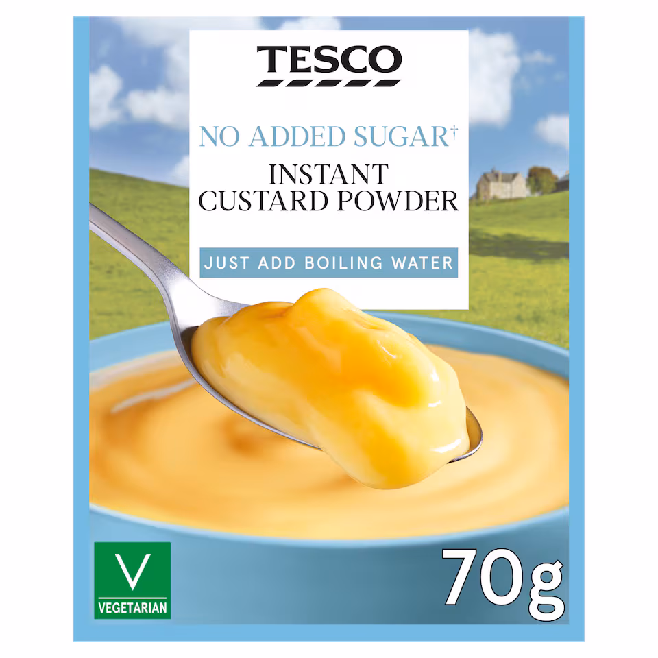 Tesco No Added Sugar Instant Custard Mix 70G