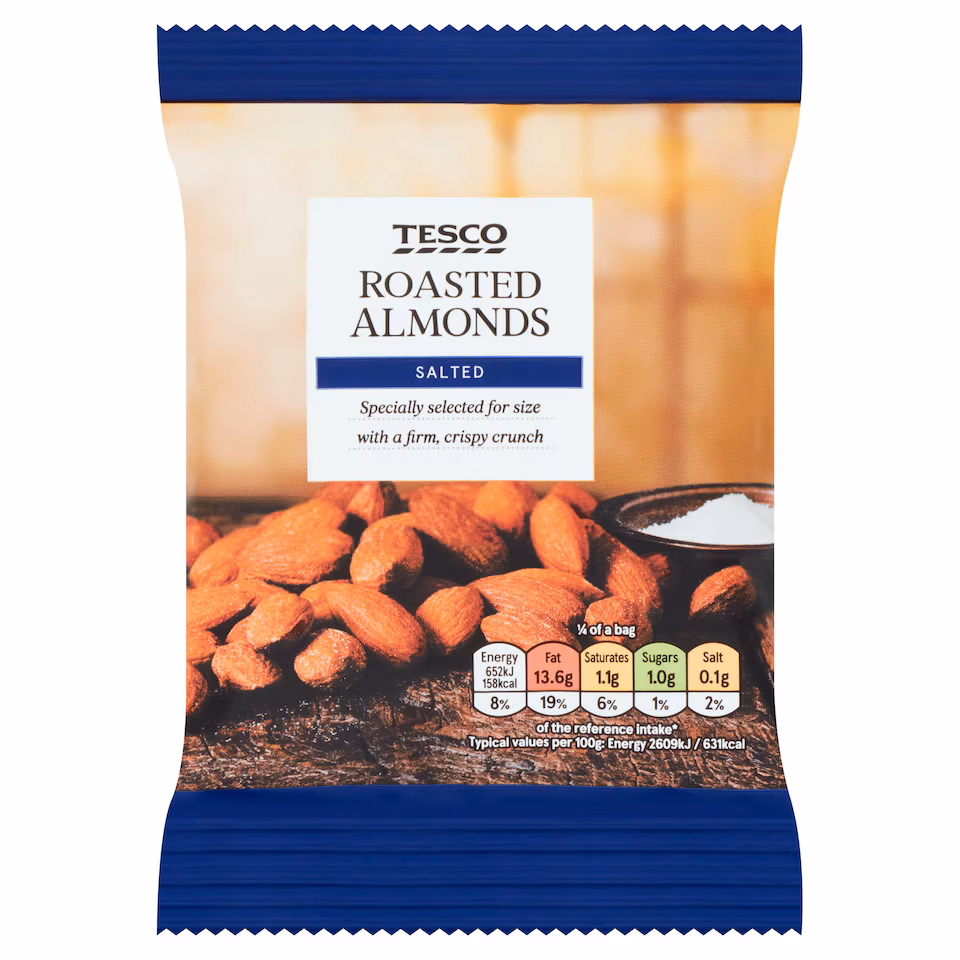 Tesco Roasted & Salted Almonds 100G