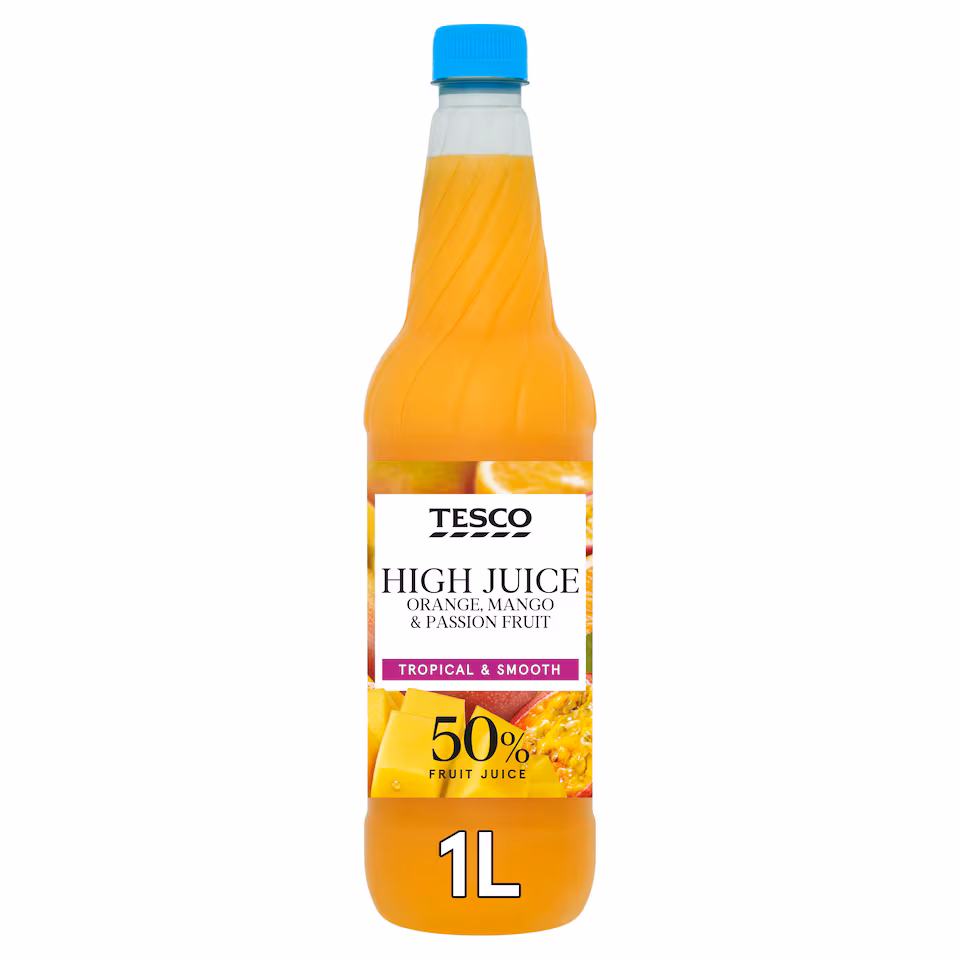 Tesco No Added Sugar Hi Juice Orange/Mango & Passion Fruit 1Lt