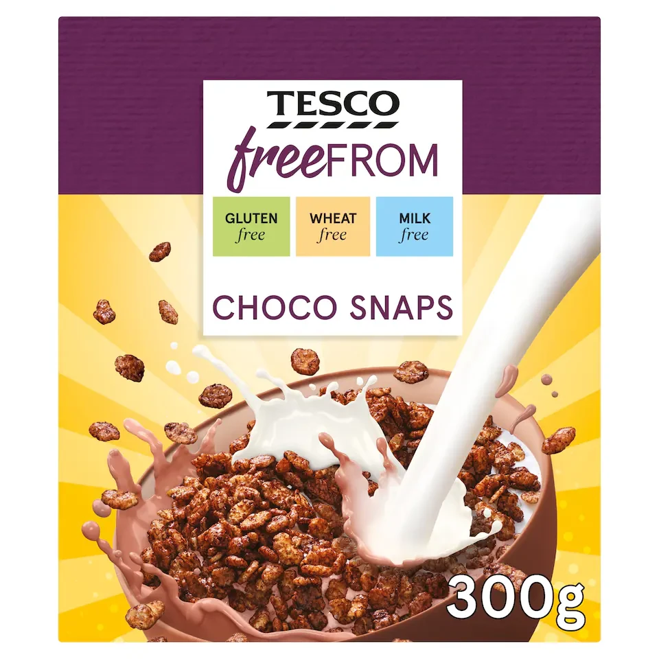 Tesco Free From Choco Snaps Cereal 300G