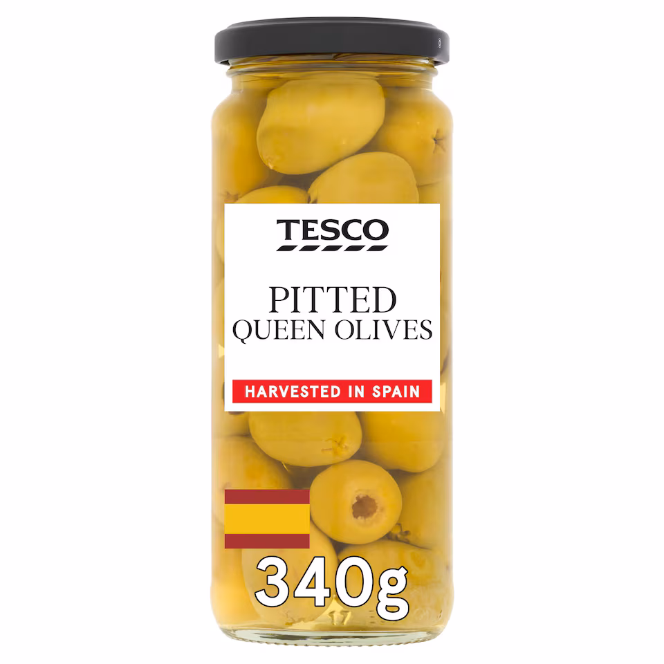 Tesco Pitted Queen Olives 340G