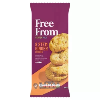 ASDA Free From Free From by ASDA 8 Stem Ginger Cookies 150g