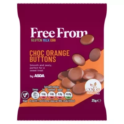 ASDA Free From Free From by  Choc Orange Buttons 25g