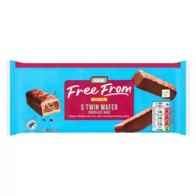 ASDA Free From Free From by  Twin Wafer Chocolate Bars 5 x 20g (100g)