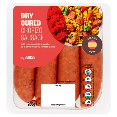 ASDA Dry Cured Chorizo Sausage 200g