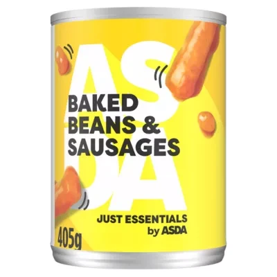 JUST ESSENTIALS by ASDA Smart Price Baked Beans & Sausages in Tomato Sauce 405g