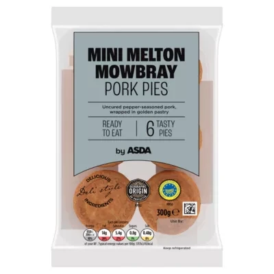 ASDA 6 Mini Melton Mowbray Pork Pies 300g