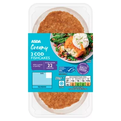 ASDA 2 Creamy Cod Fishcakes 270g