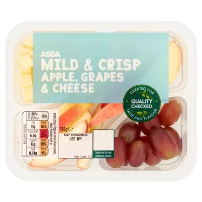 ASDA Mild & Crisp Apple, Grapes & Cheese 150g