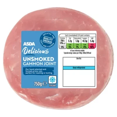 ASDA Delicious Unsmoked Gammon Joint 750g