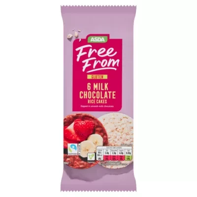 ASDA Free From Free From 6 Fairtrade Milk Chocolate Rice Cakes 100g
