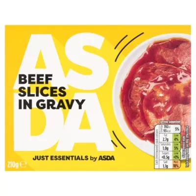 JUST ESSENTIALS by ASDA Just Essentials by  Beef Slices in Gravy 210g