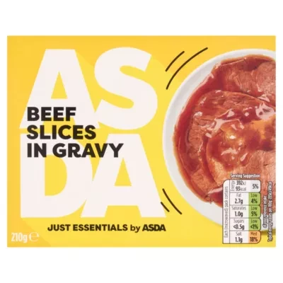JUST ESSENTIALS by ASDA Just Essentials Beef Slices in Gravy 210g