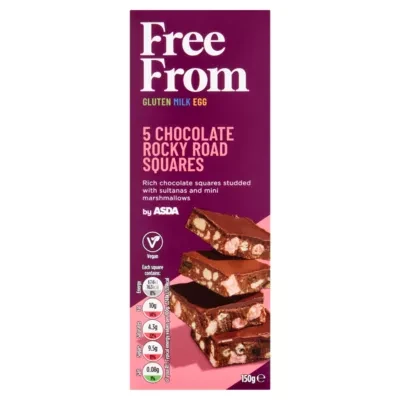 ASDA Free From Free From by  5 Chocolate Rocky Roads Squares 150g