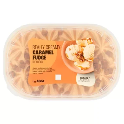 ASDA Caramel Fudge Ice Cream 900ml