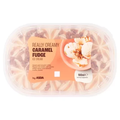 ASDA Caramel Fudge Ice Cream 900ml