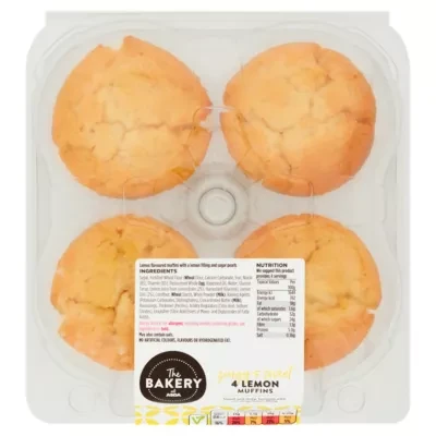 The BAKERY at ASDA The Bakery 4 Lemon Muffins