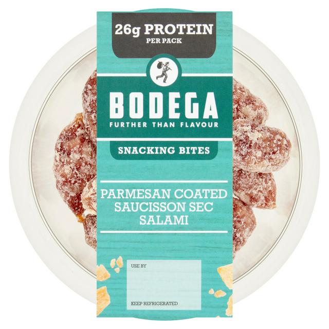 Bodega Parmesan Coated Saucisson Sec Salami Snacking Bites 80g