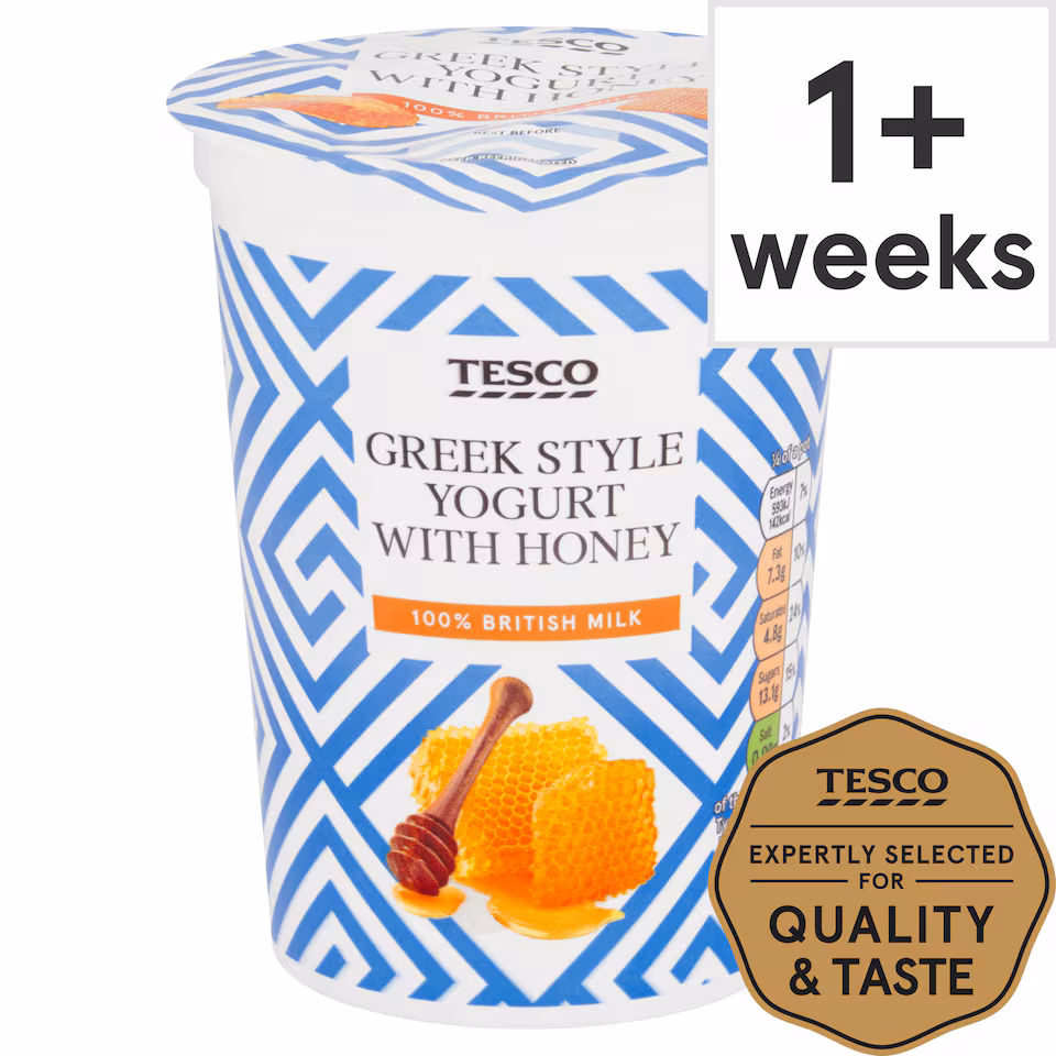 Tesco Greek Style Yogurt with Honey 450g