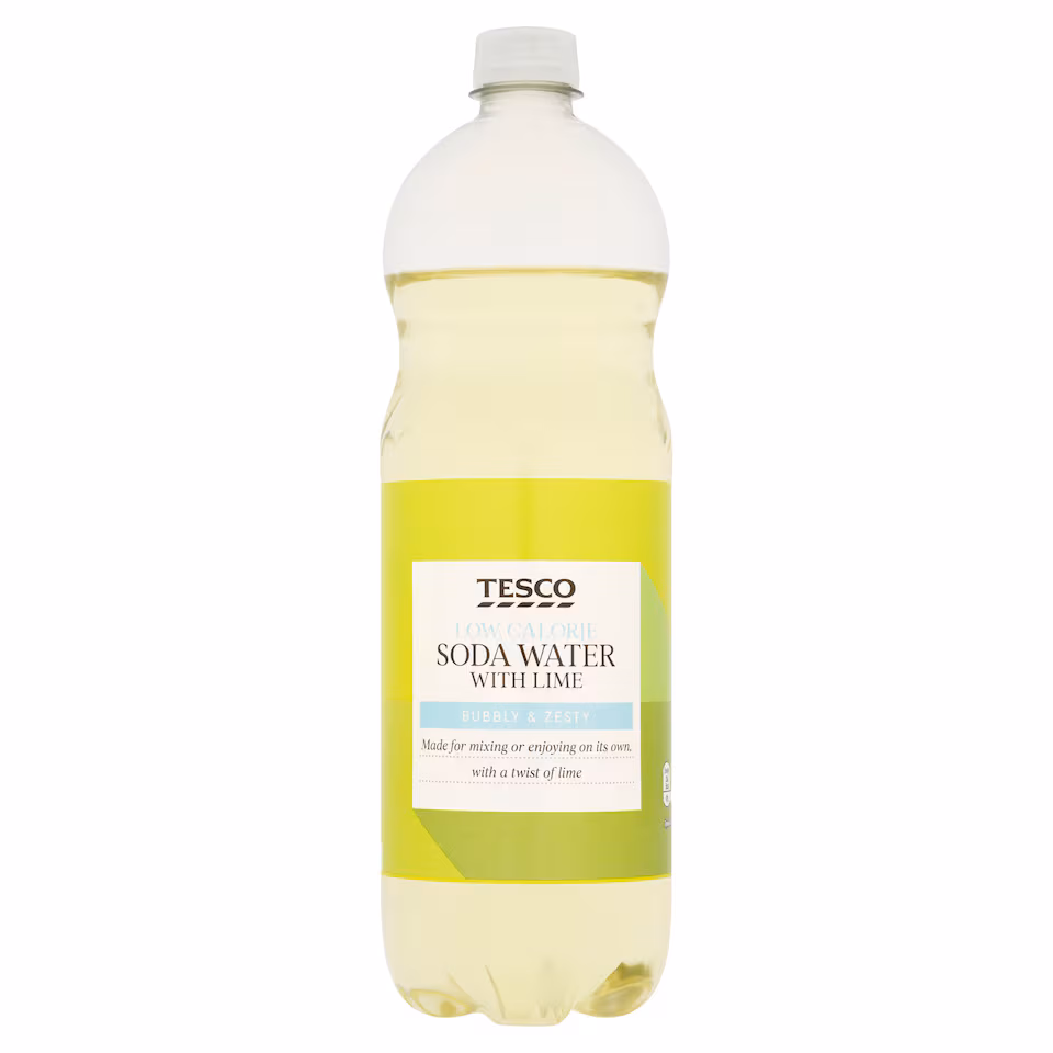 Tesco Low Calorie Soda Water With Lime 1L