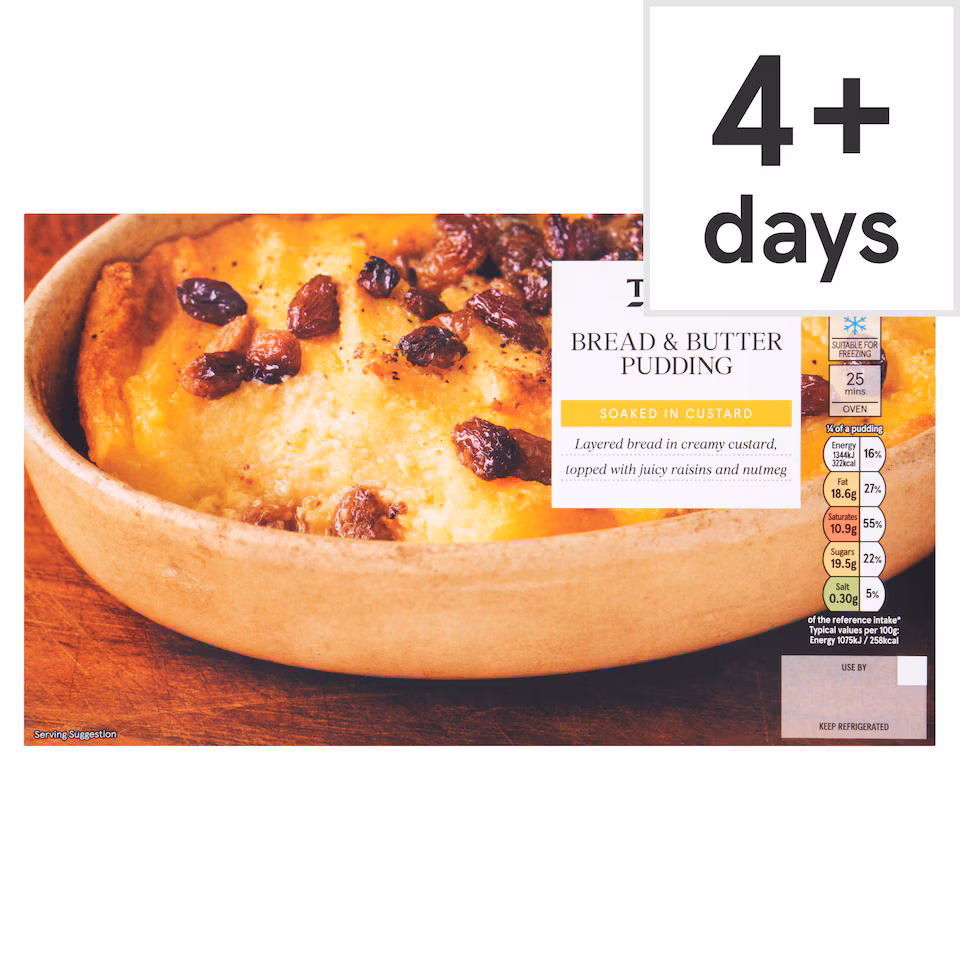 Tesco Bread & Butter Pudding 500G