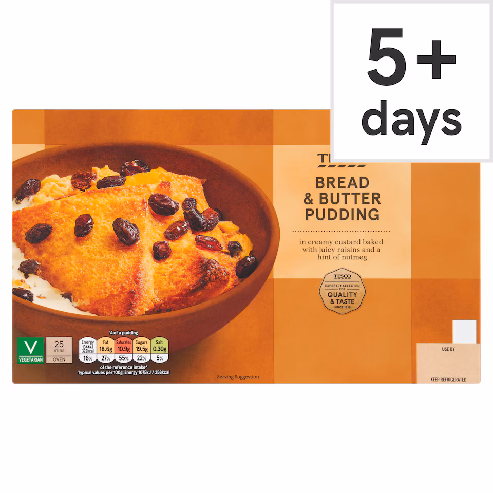 Tesco Bread & Butter Pudding 500G