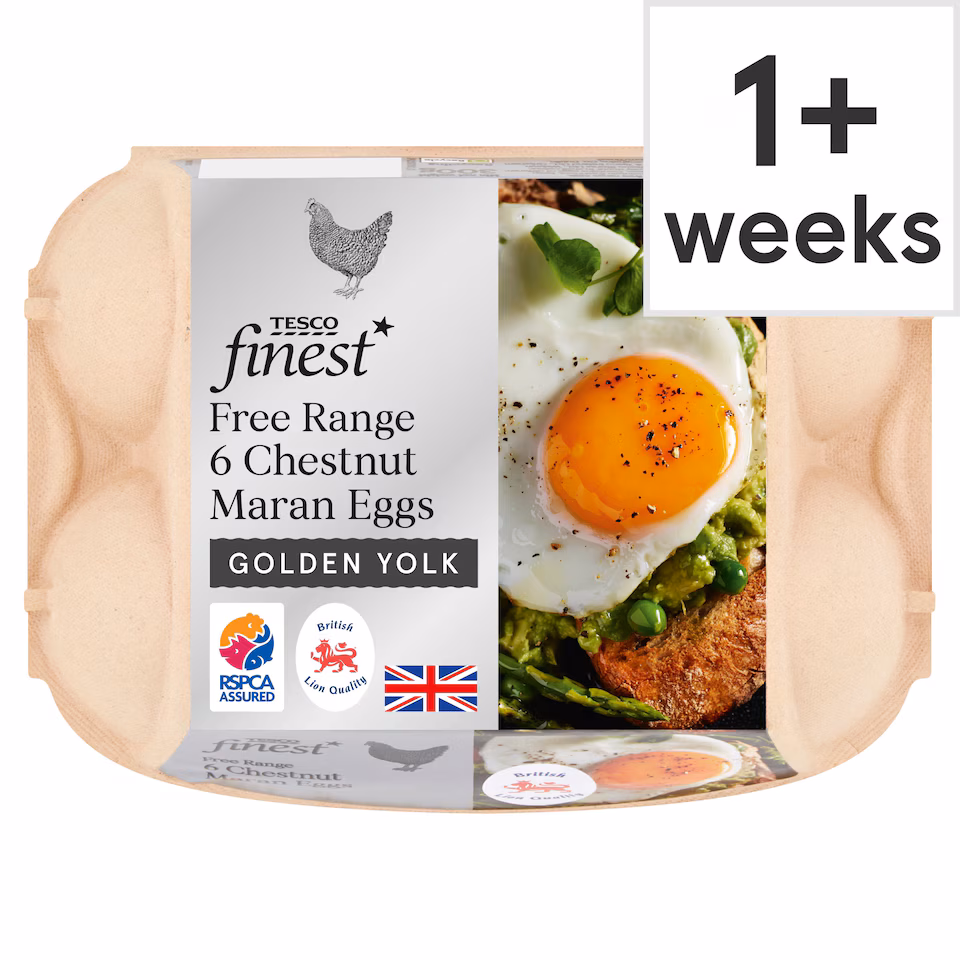 Tesco Finest 6 Free Range Chestnut Maran Eggs