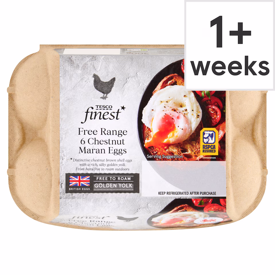 Tesco Finest 6 Free Range Chestnut Maran Eggs