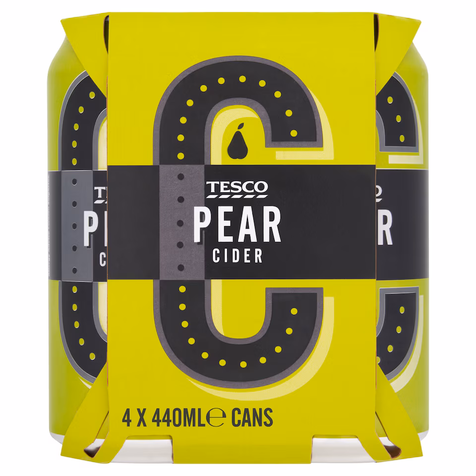 Tesco Pear Cider 4 x 440ml Cans