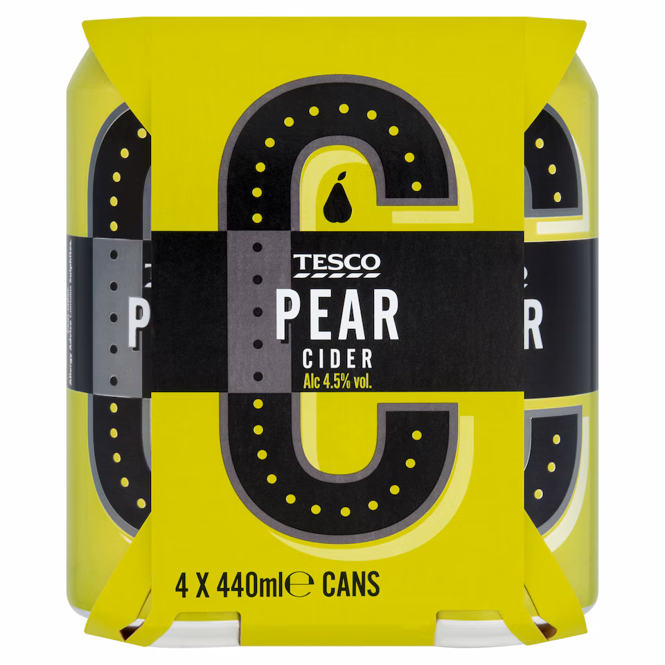 Tesco Pear Cider 4 x 440ml Cans