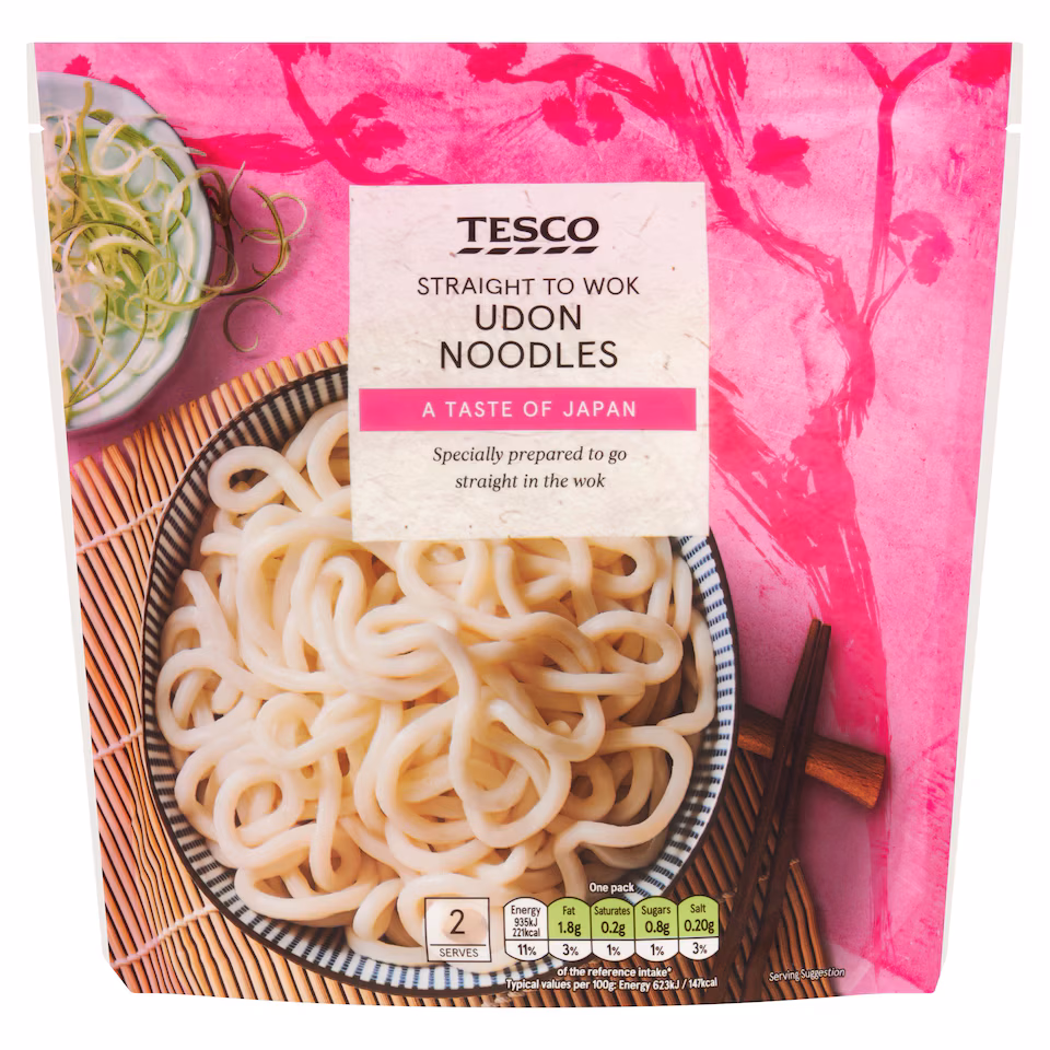 Tesco Straight To Wok Udon Noodles 300G