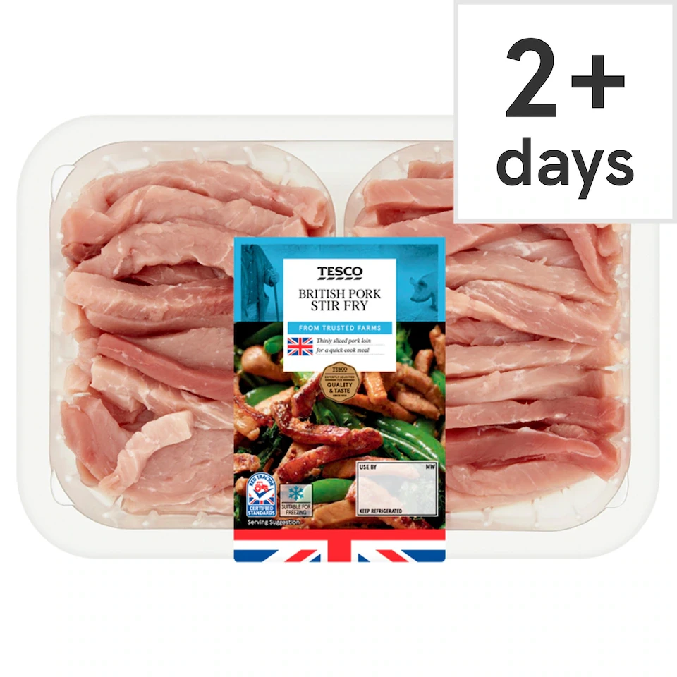 Tesco Pork Stir Fry 500G
